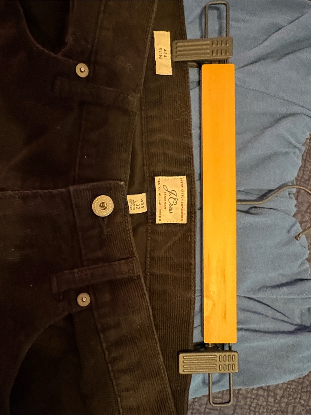 J. Crew Men’s Black Corduroy Trousers